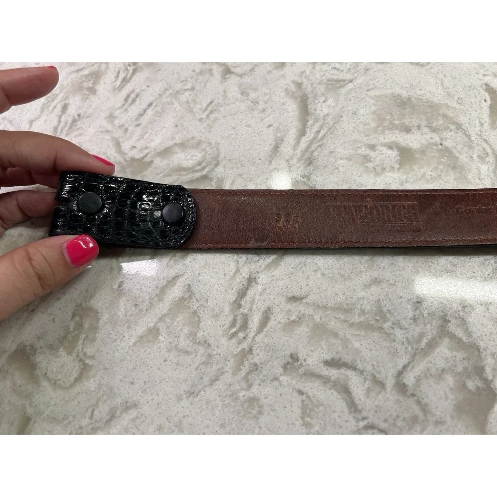 Genuine American Alligator Made In USA Black Belt Sz 38  1.2 Inch Use Own Buckle